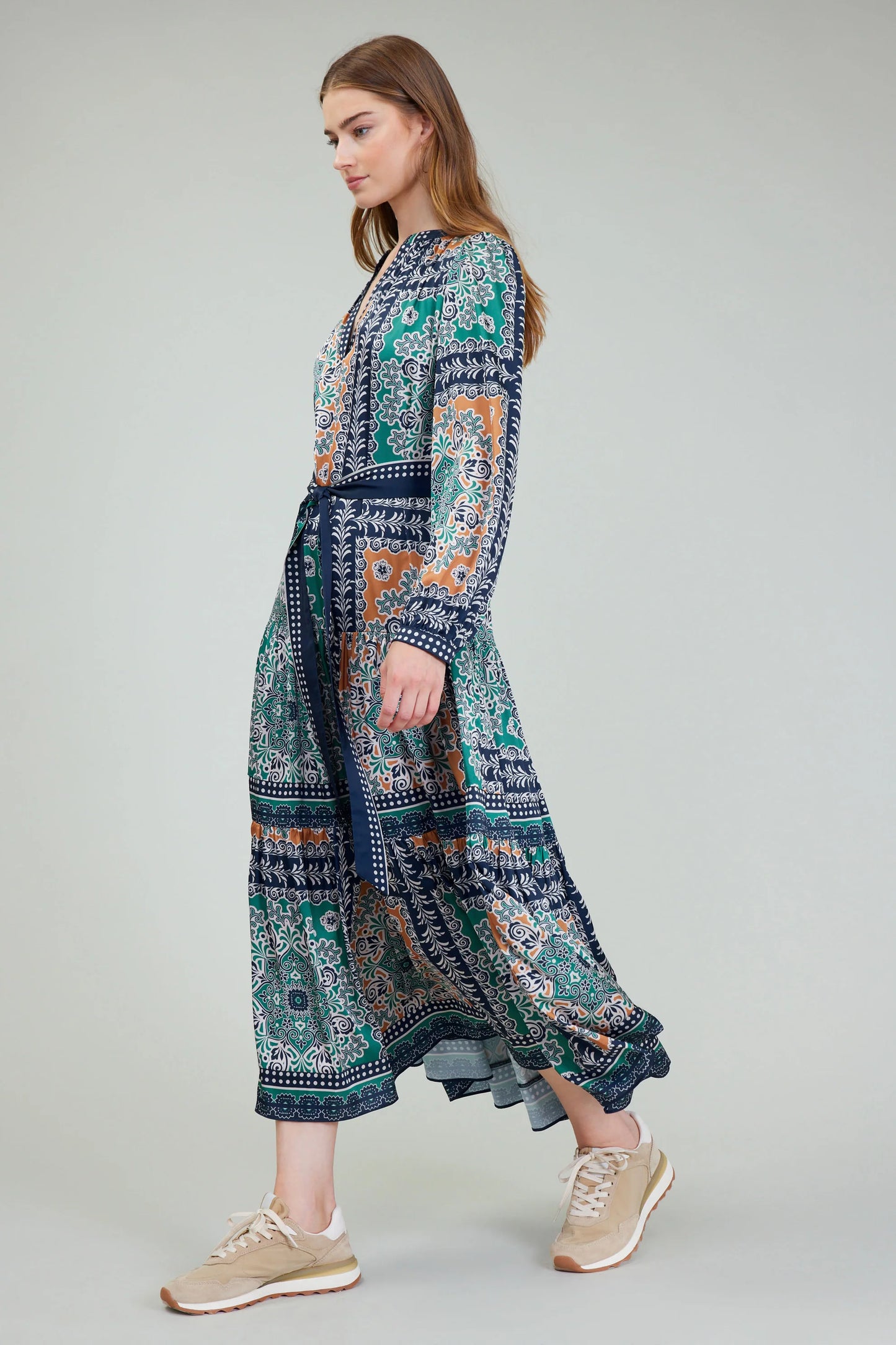 Split Neck Maxi Dress