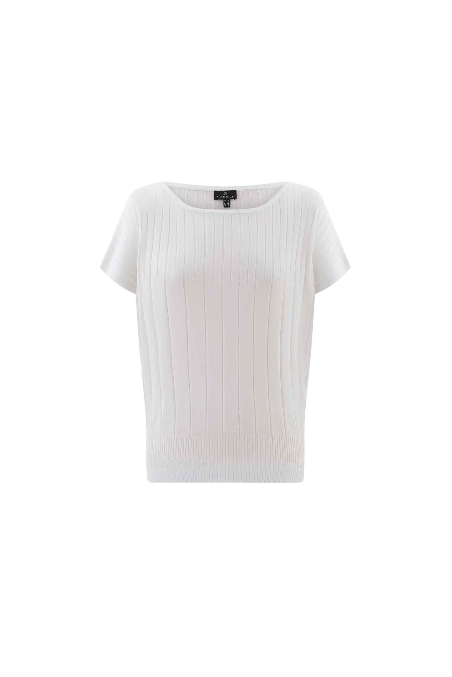Marble Short Sleeve Knit Top