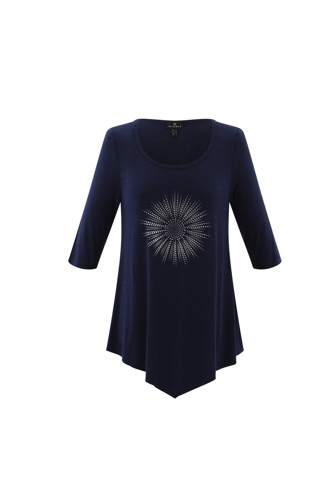 Marble Asymmetrical Tunic Top