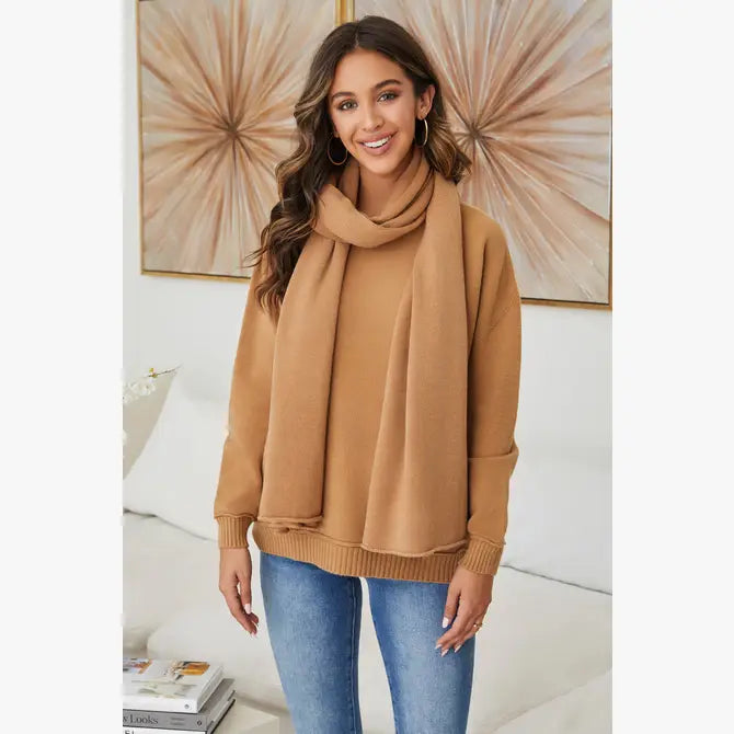 Italian Viscose Cozy Scarf - Camel