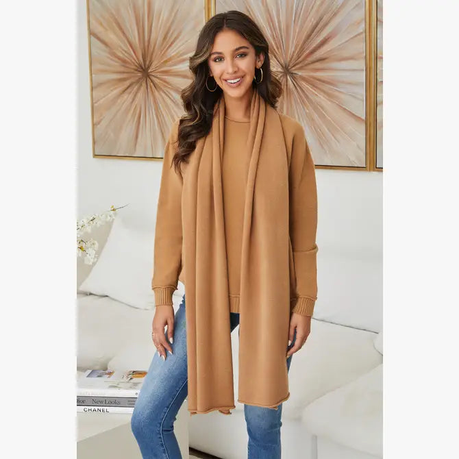 Italian Viscose Cozy Scarf - Camel