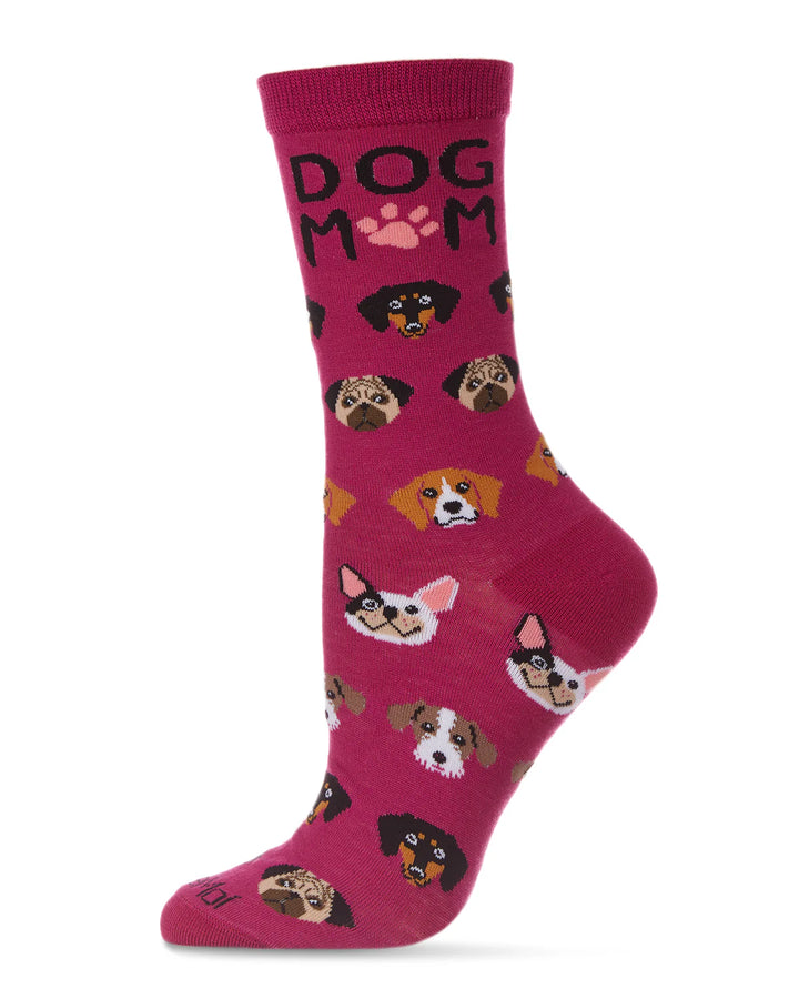 Dog Mom Bamboo Blend Crew Socks