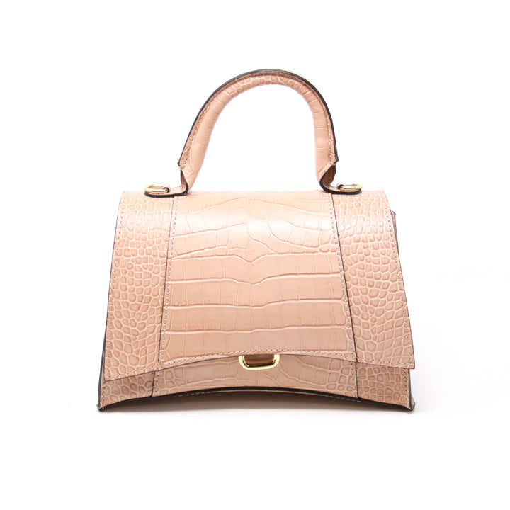 The Katie Small Handbag in Nude Pink color at KADOU Boutique.