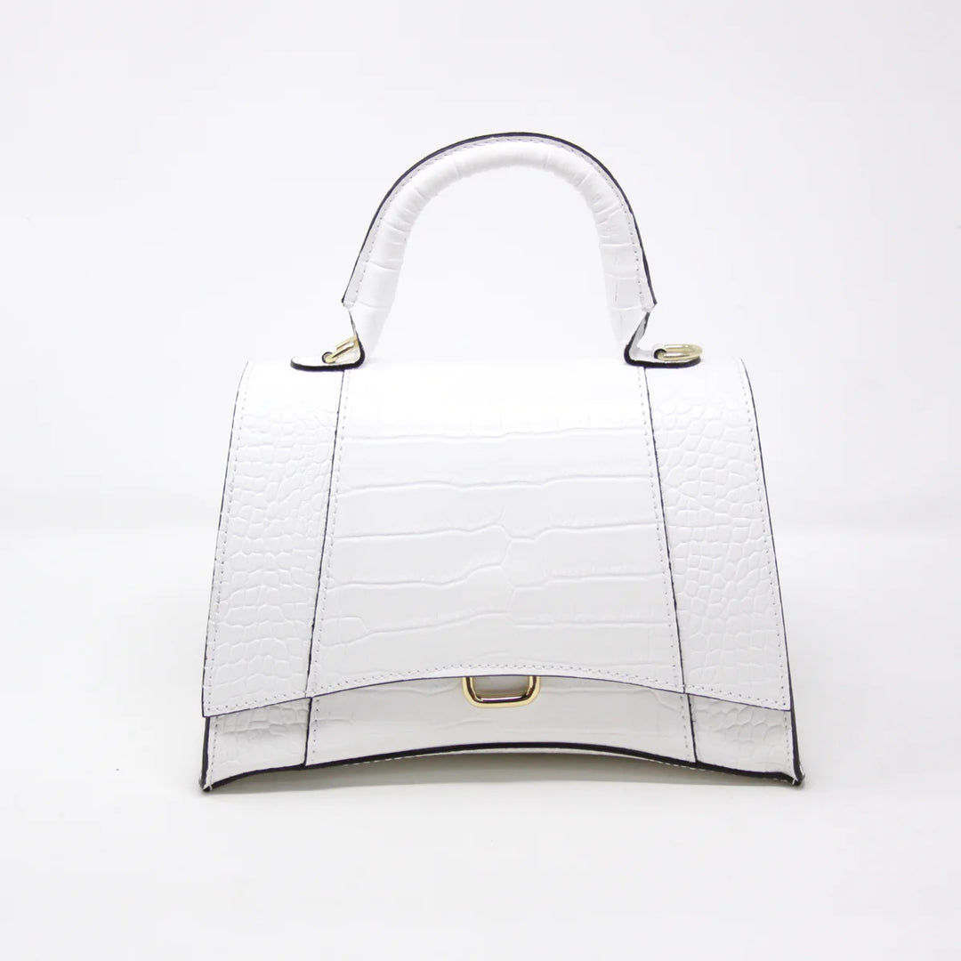 The Katie Small Handbag in white.