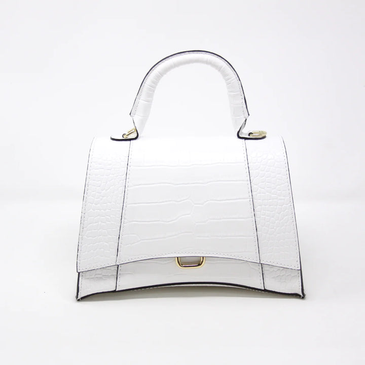 The Katie Small Handbag in white.