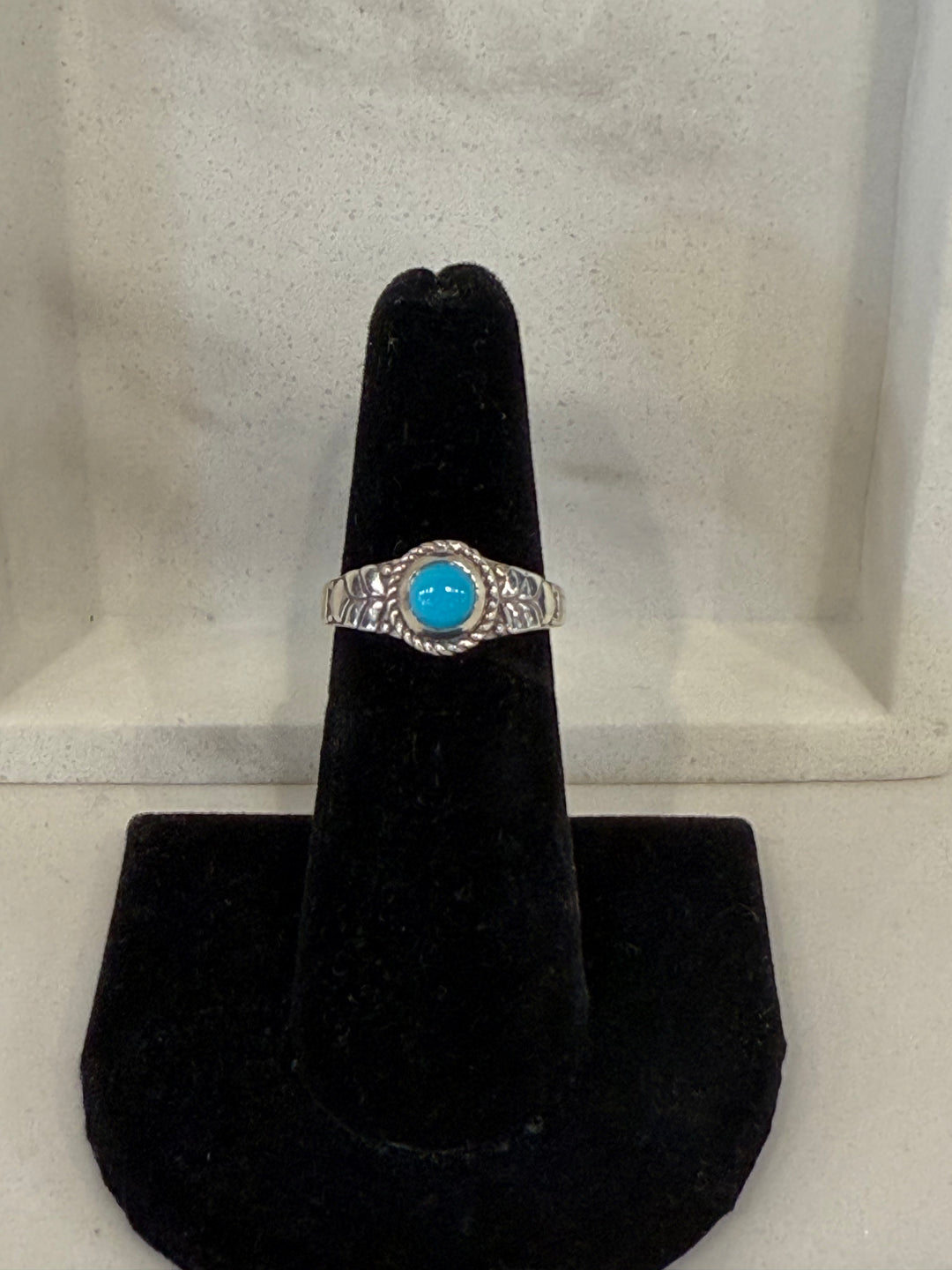 Handcrafted Kingman Turquoise and Silver Ring