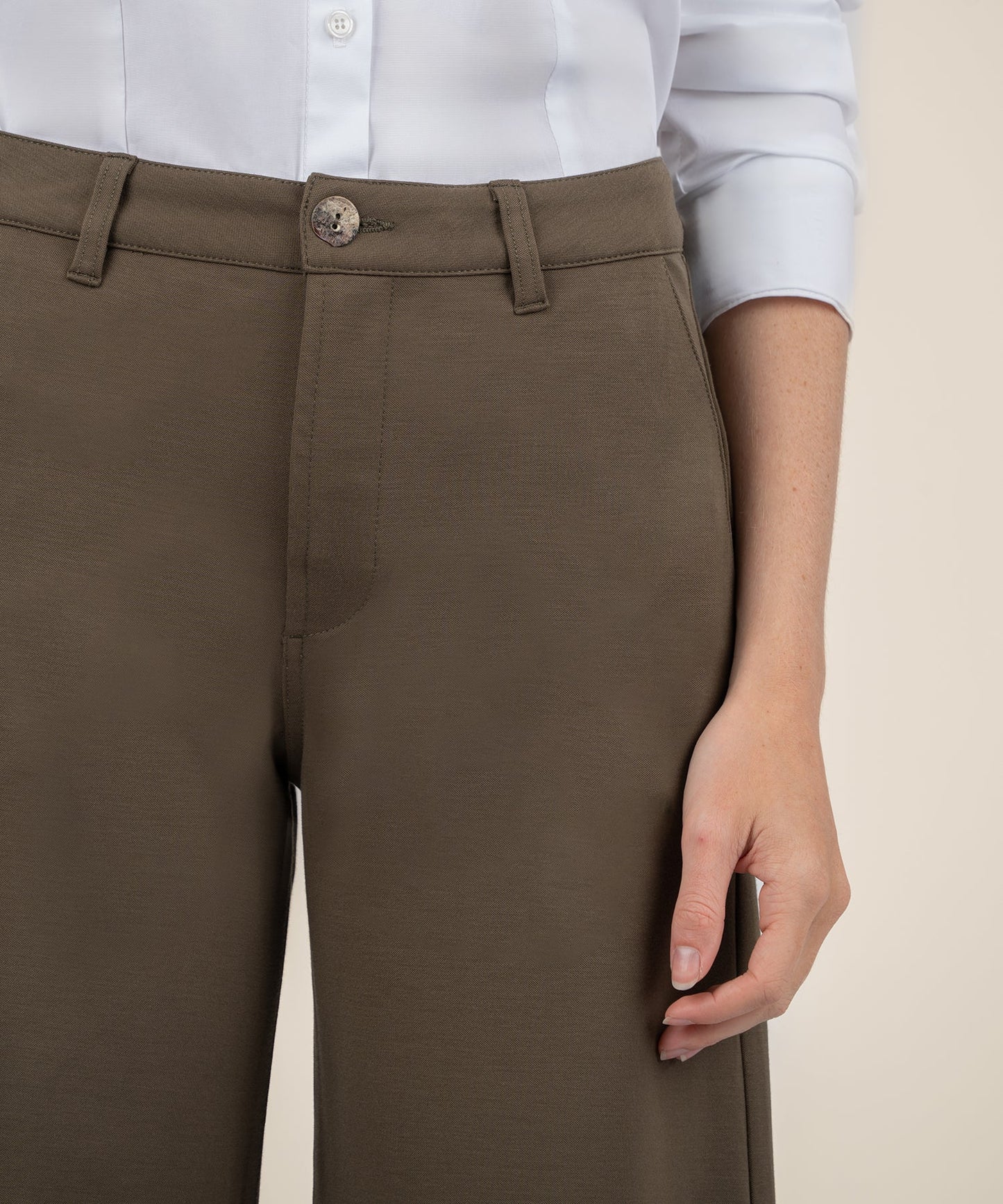 Meg Wide Leg Pants With Trouser Pockets