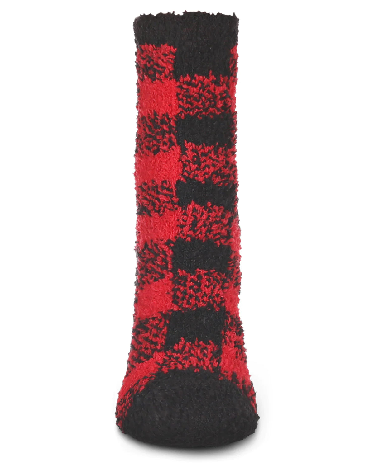 Classic Buffalo Plaid Cozy Women's Crew Socks - Red
