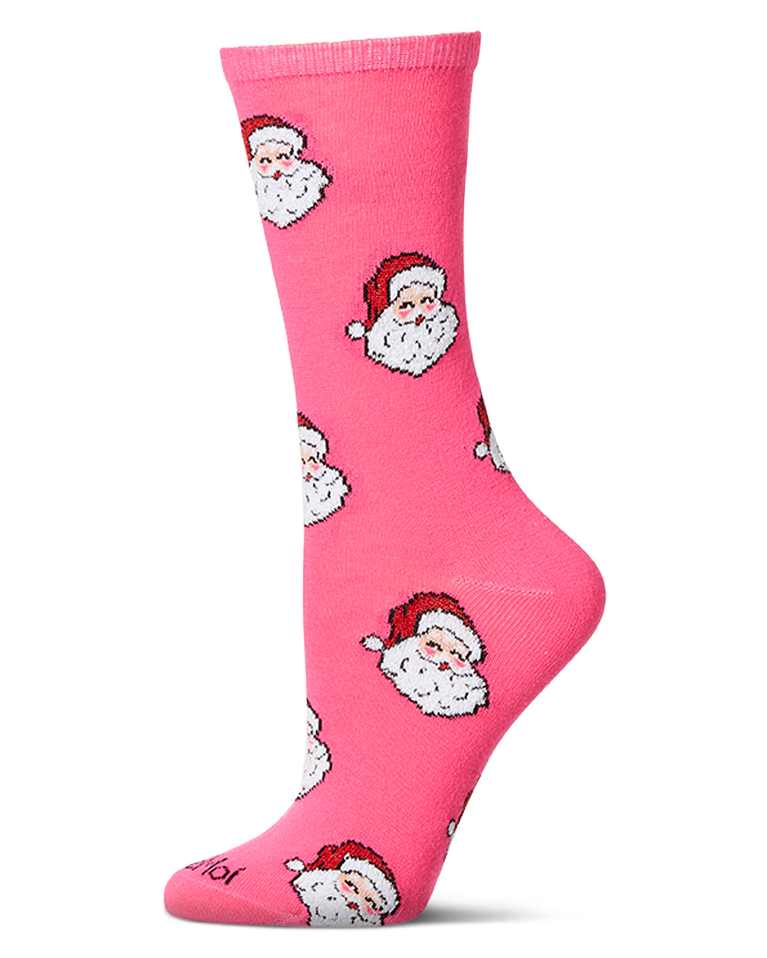 Women's "Retro Santa" Christmas Holiday Novelty Crew Sock