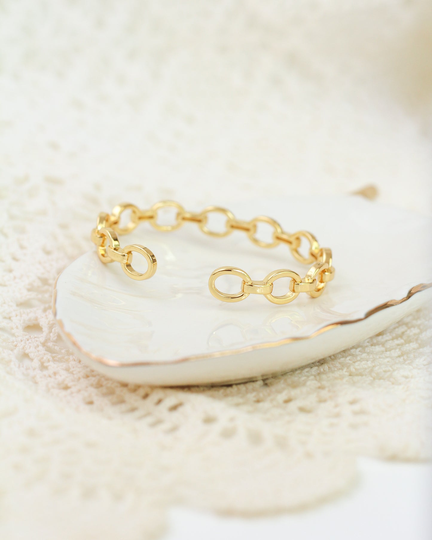 Link Pave Cuff Bracelet