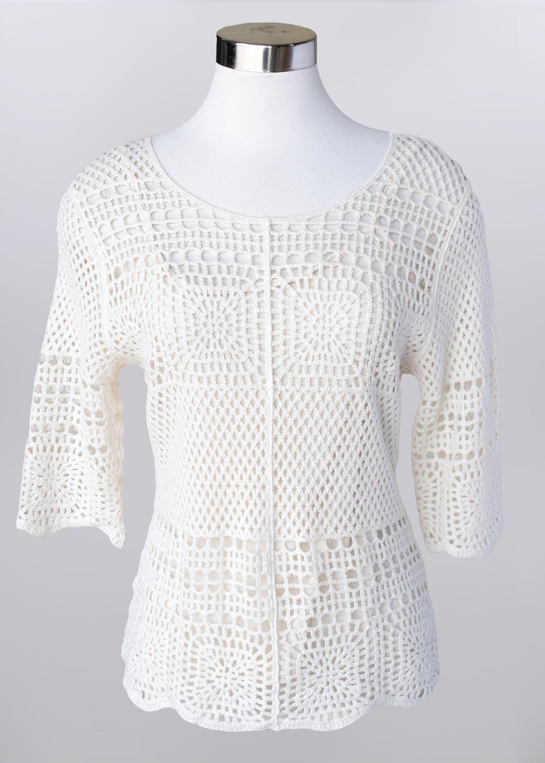 Crochet 3/4 Sleeve Top