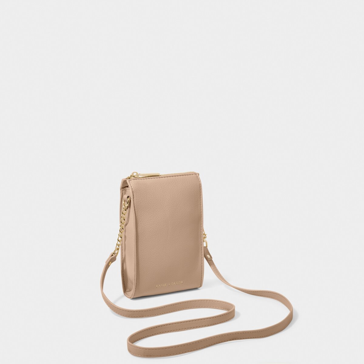 The Zana Slim Crossbody in Soft Tan color. Available at Kadou Boutique.