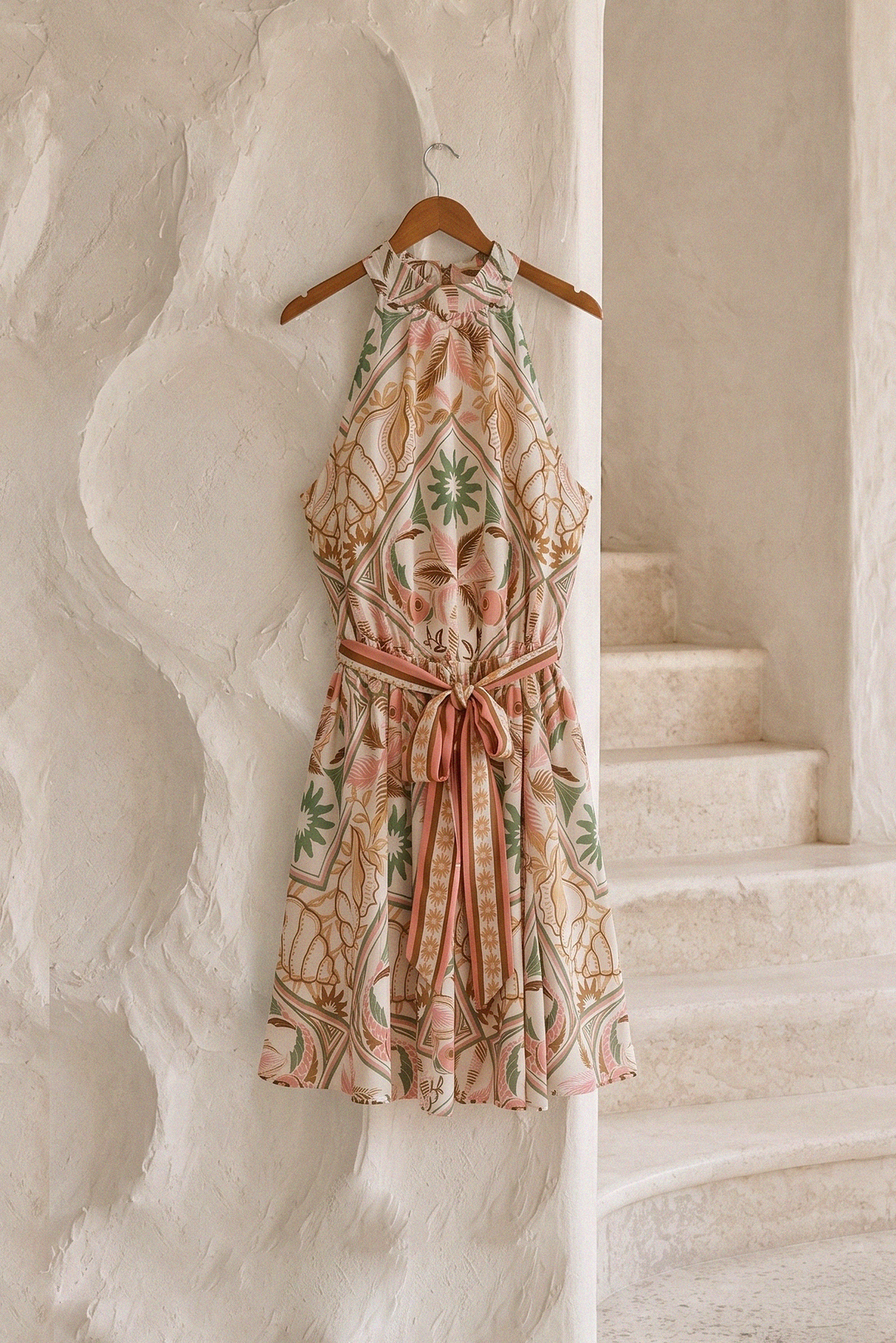 Soft Voyage Woven Mini Dress from KADOU Boutique