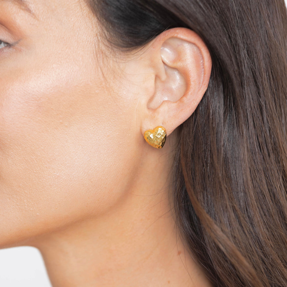 Corinne Heart Studs from KADOU Boutique