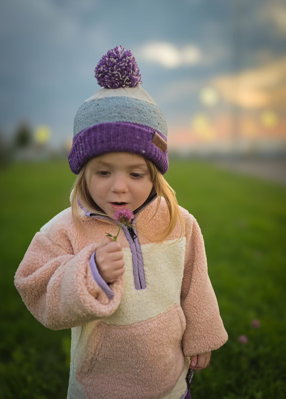 Puff Beanie - Purple from KADOU Boutique