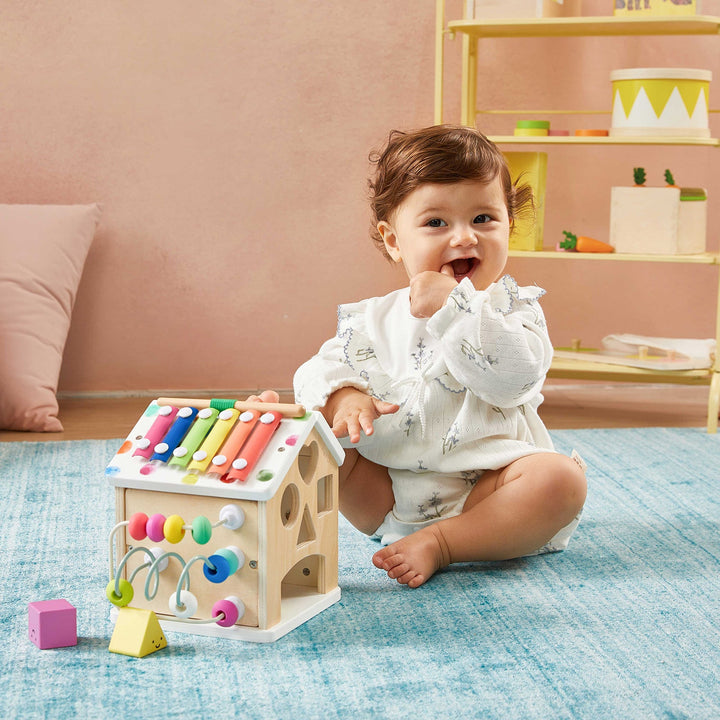 Brain &amp; Hands Playset — Montessori Box (4–6 Months) + Activity Cube