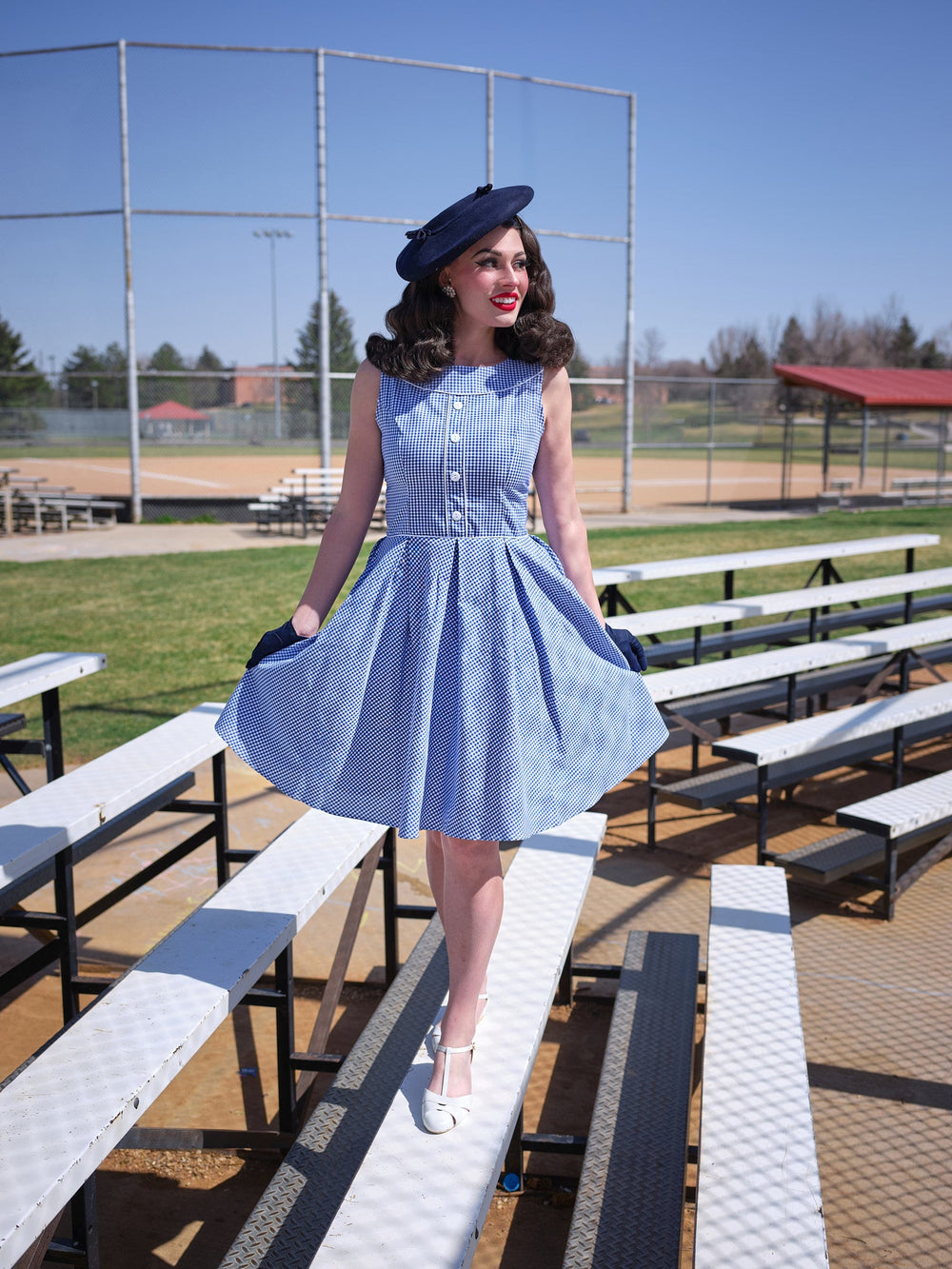 Elizabeth Dress in Gingham - Xs Only from KADOU Boutique