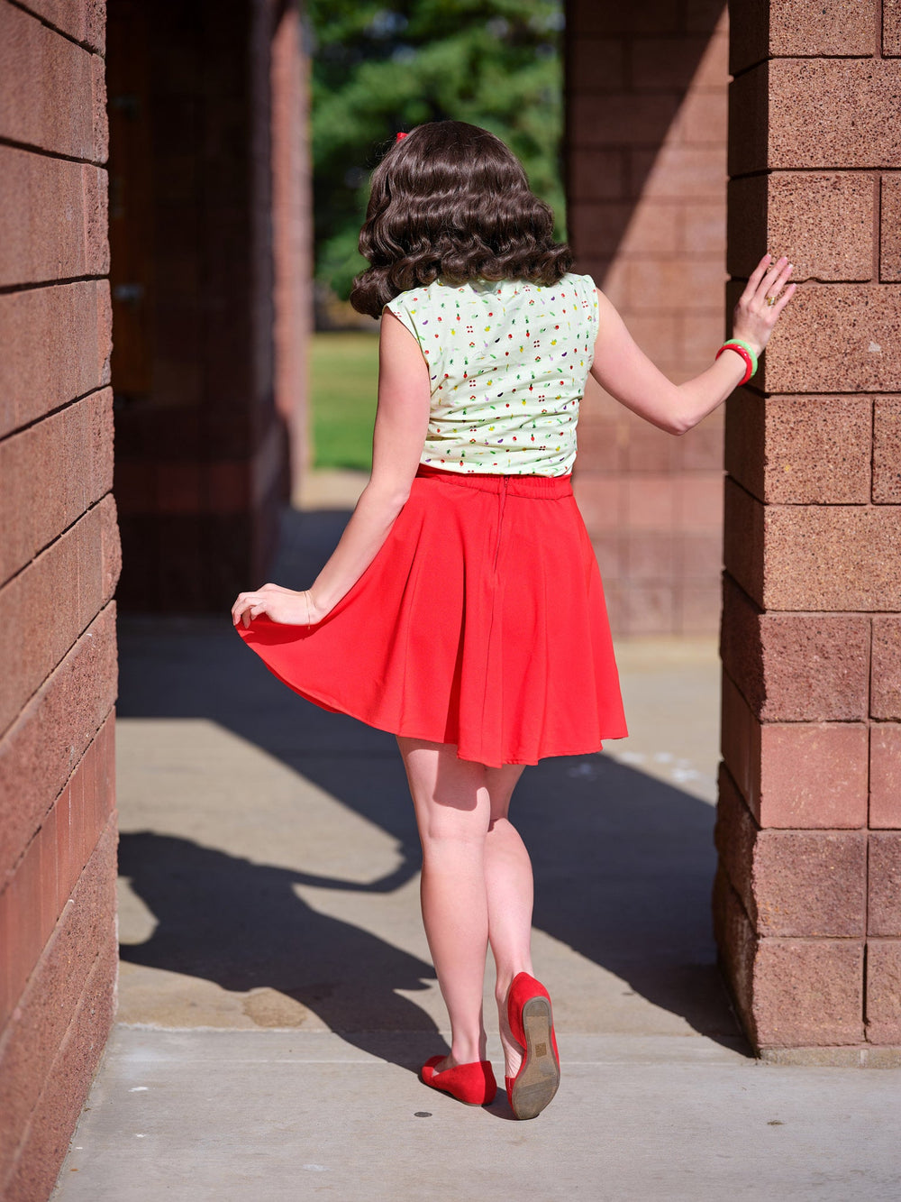 Tomato Skater Skirt from KADOU Boutique