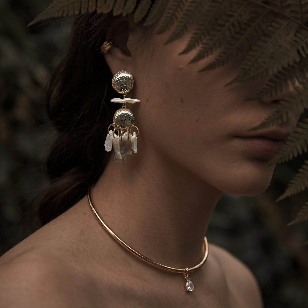 Tillie Pearl Statement Earrings from KADOU Boutique