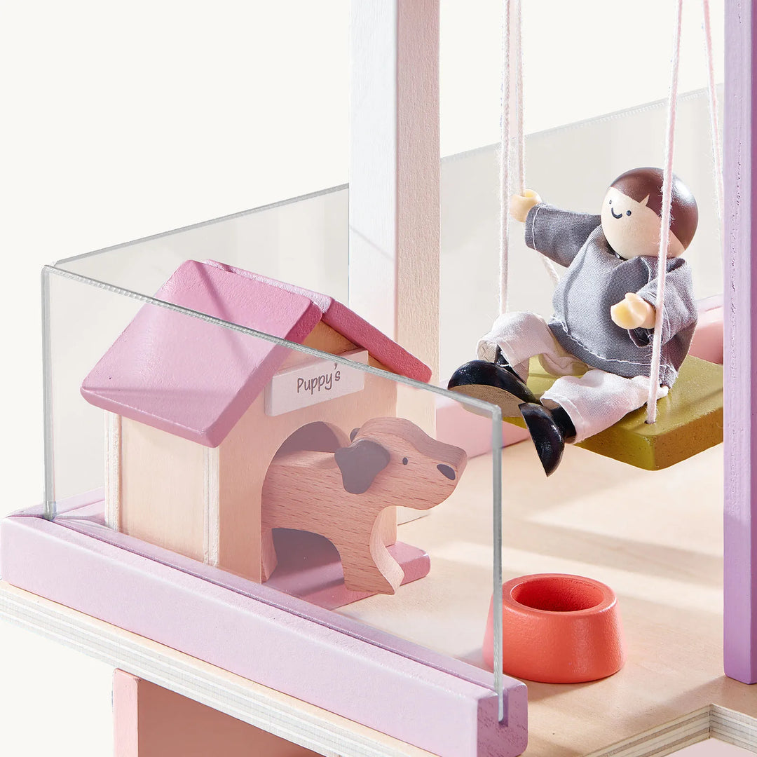 Tiny Land® Sweetwood Edge Dollhouse - Green &amp; Pink