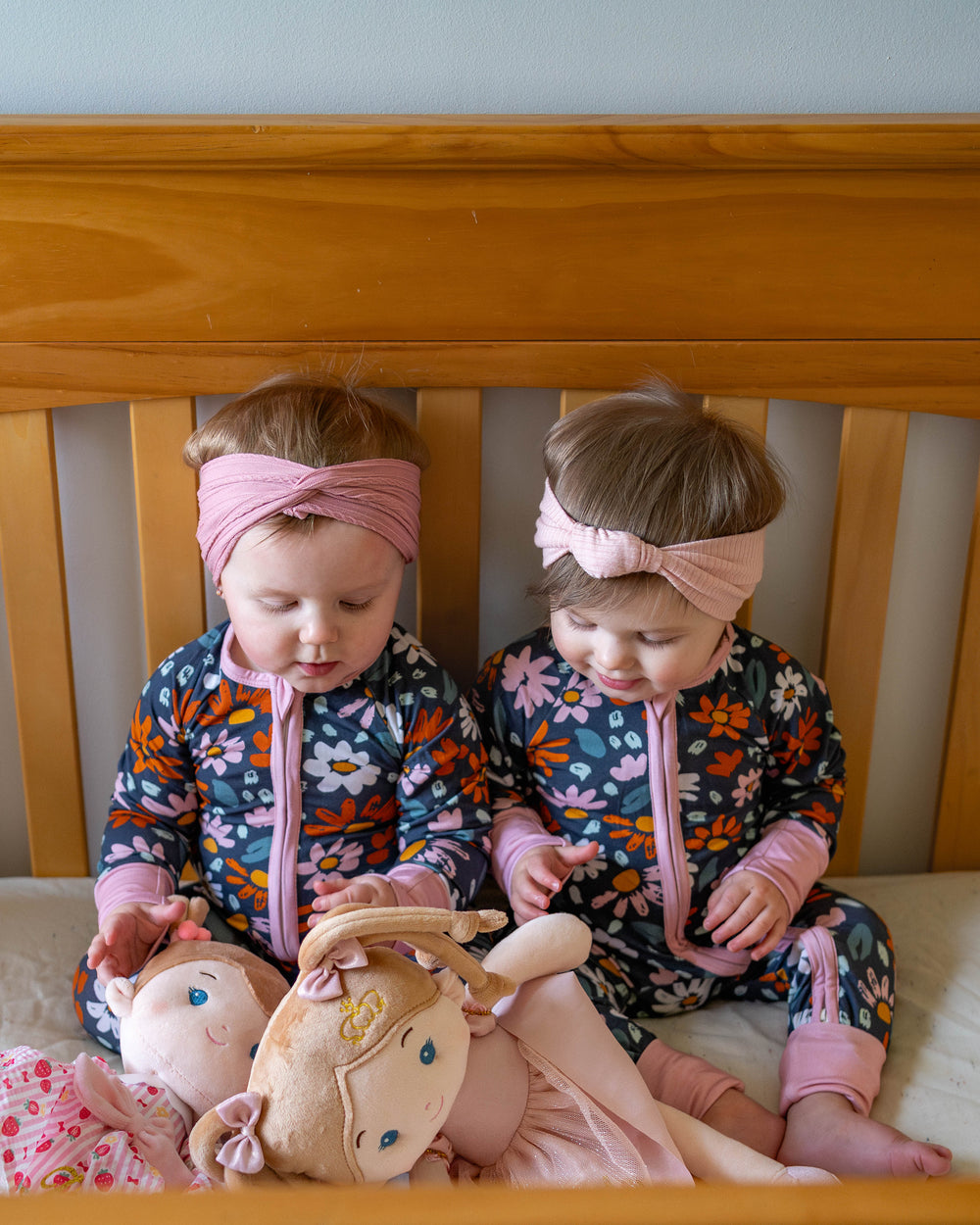 Navy Wildflower Bamboo Zippy from KADOU Boutique