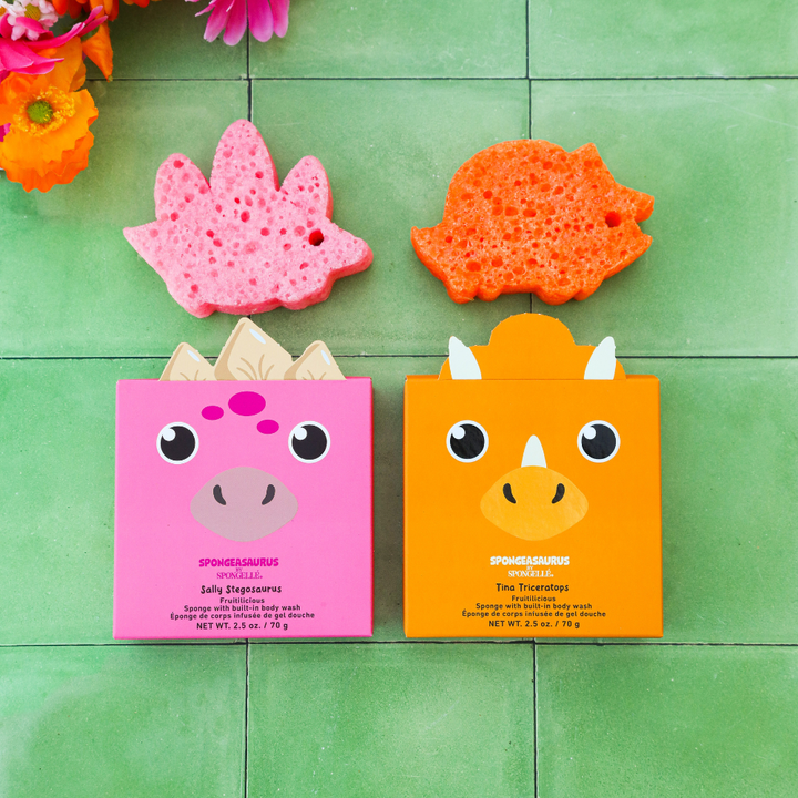 Sally Stegosaurus &amp; Tina Triceratops Dinosaur Set from KADOU Boutique