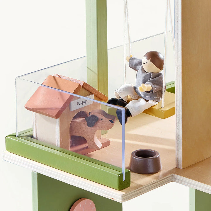 Tiny Land® Sweetwood Edge Dollhouse - Green &amp; Pink
