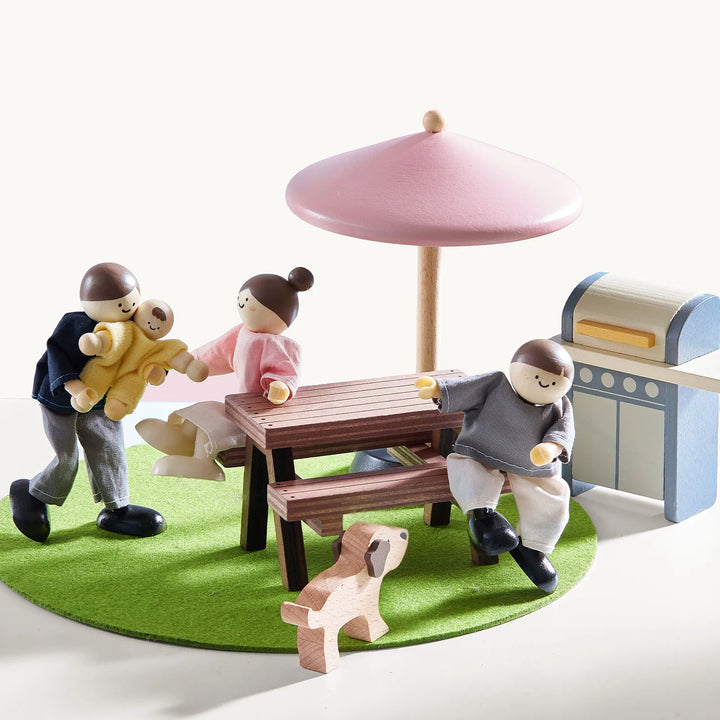 Tiny Land® Sweetwood Edge Dollhouse - Green &amp; Pink