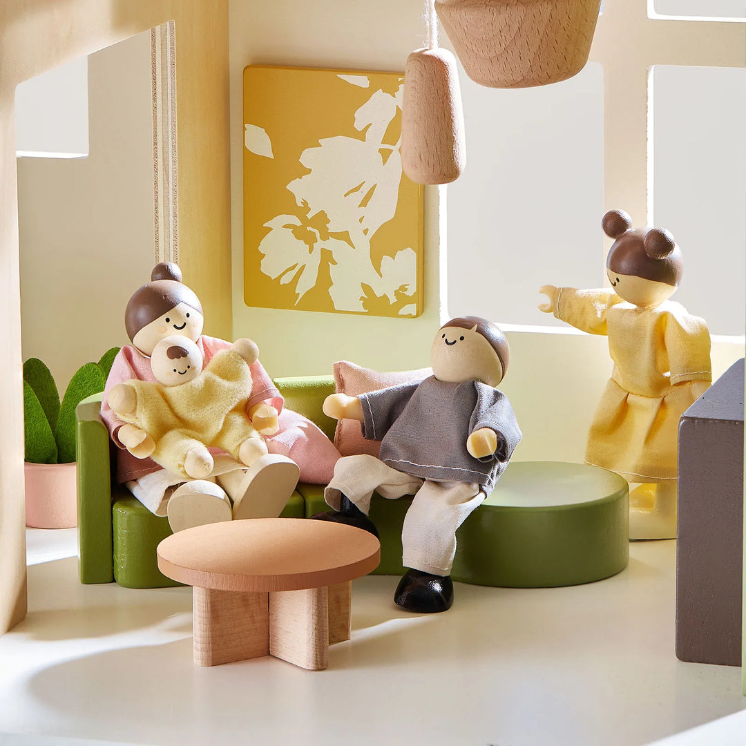 Tiny Land® Sweetwood Edge Dollhouse - Green &amp; Pink