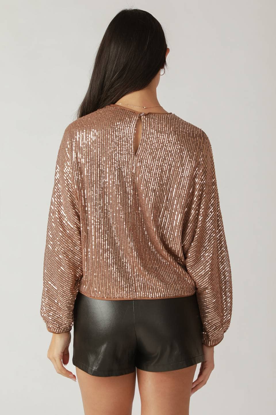 Dolman Sleeve Sequin Top