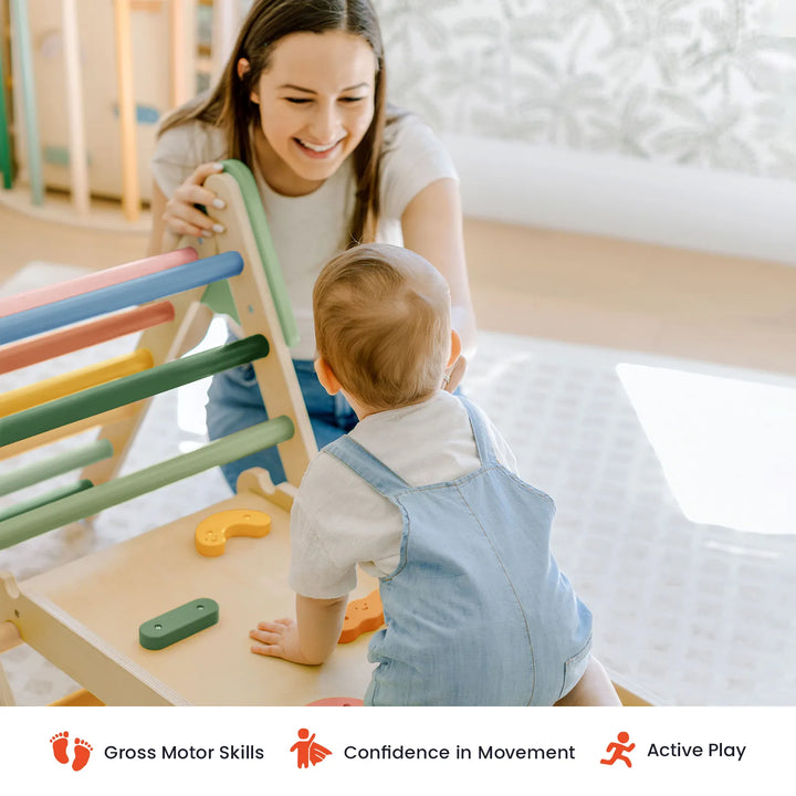 Tiny Land® 7-In-1 Morandi Pikler Triangle Set from KADOU Boutique