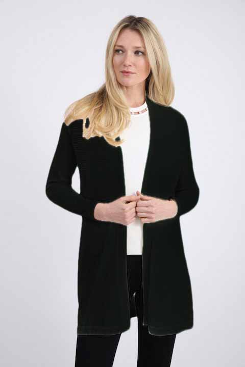 Pima Cotton Open Cardigan Bracelet Sleeves 