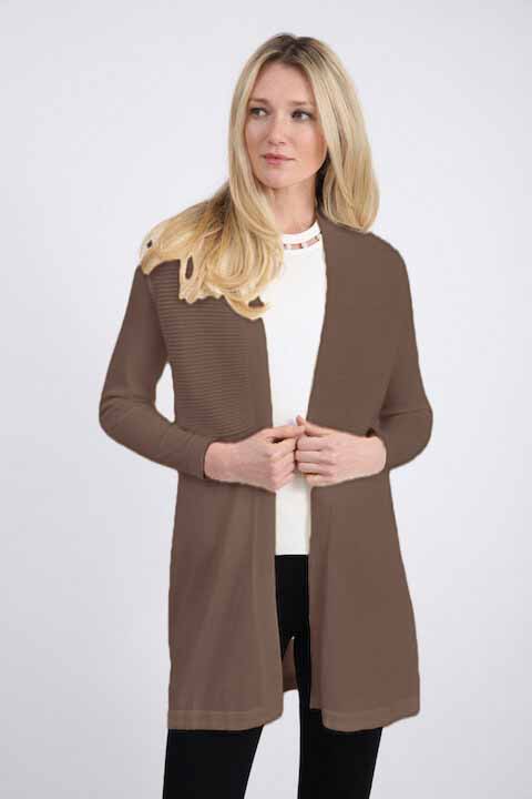 Pima Cotton Open Cardigan Bracelet Sleeves 