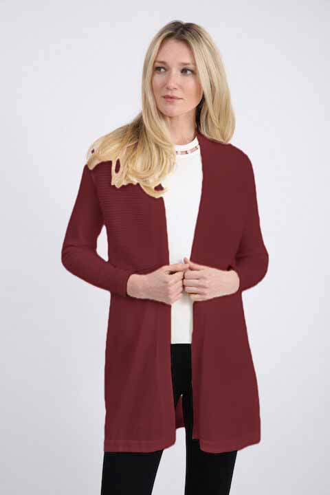 Pima Cotton Open Cardigan Bracelet Sleeves 