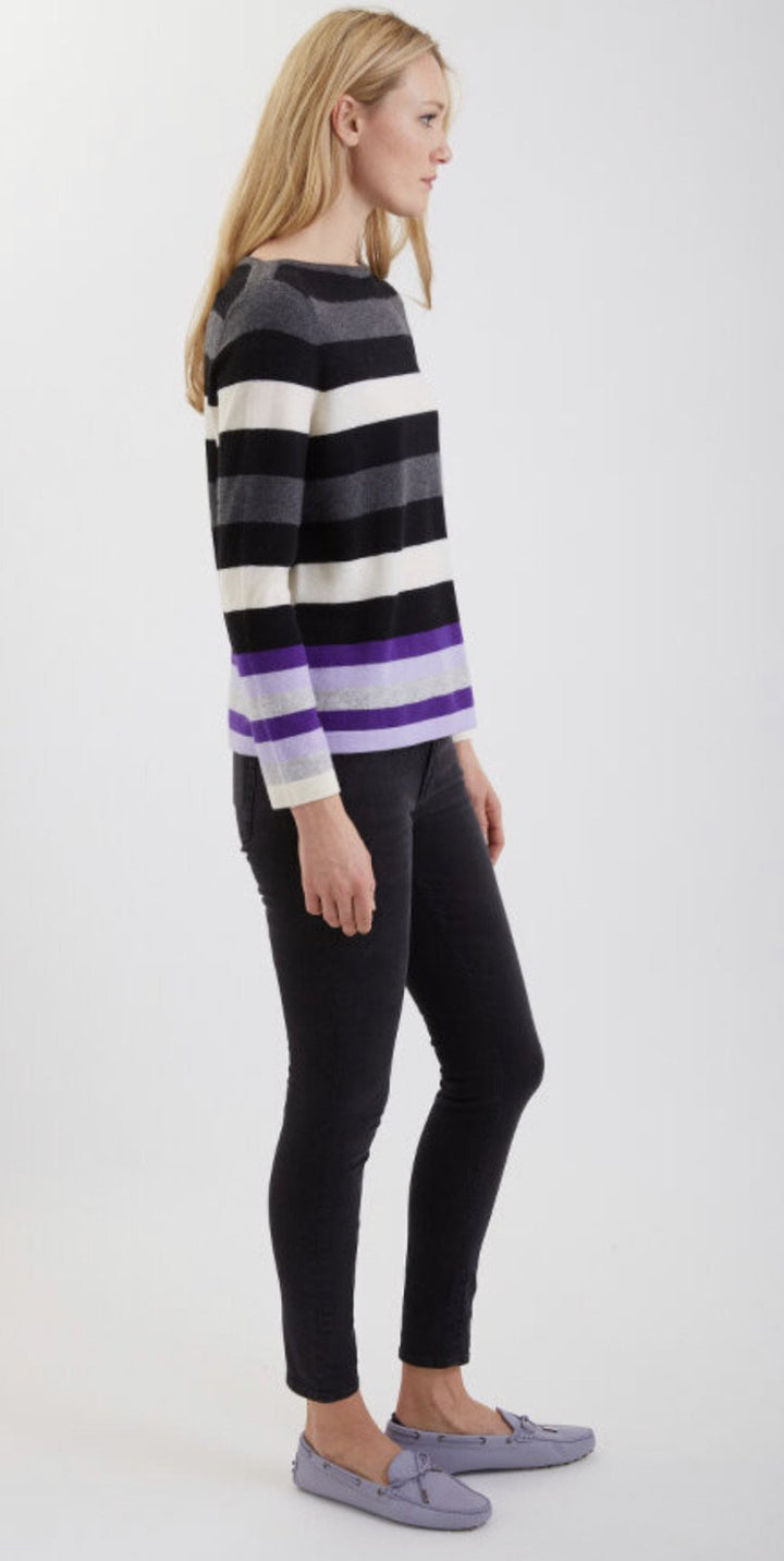 Cashmere Multi-color Stripe Sweater 