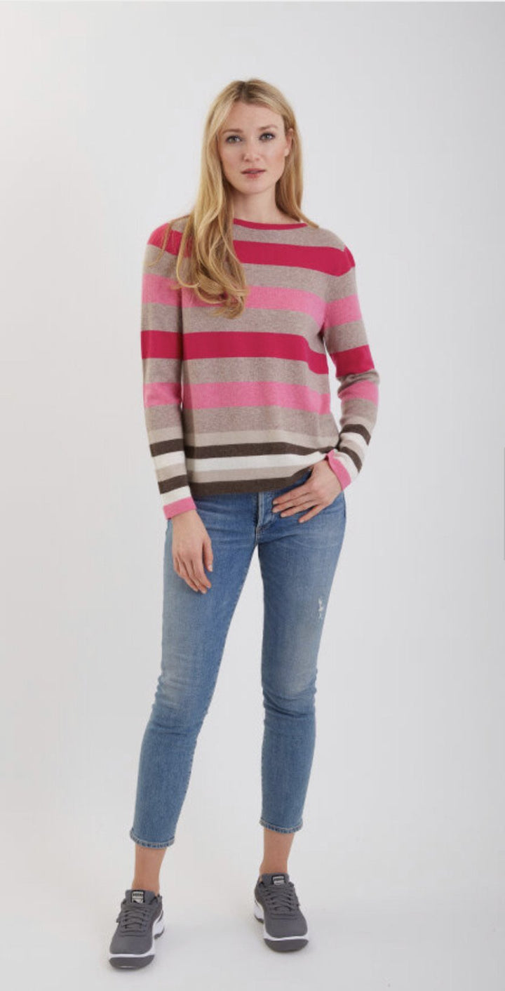 Cashmere Multi-color Stripe Sweater 