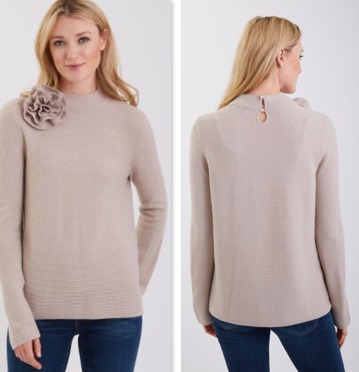 Cashmere Link Stitch Mock Neck 