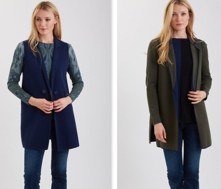 Reversible Pima Cotton Long Vest 
