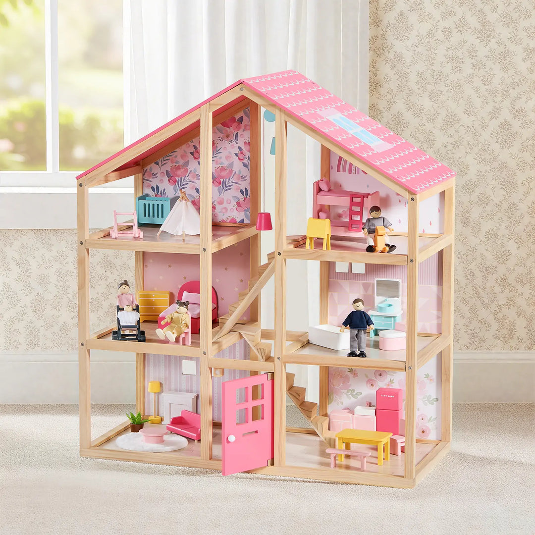 Tiny Land® Sweetwood Love Dollhouse &amp; Wooden Dollhouse Dolls