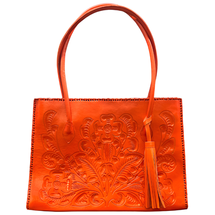 The Amy | Hand-Tooled Leather Tote Bag from KADOU Boutique