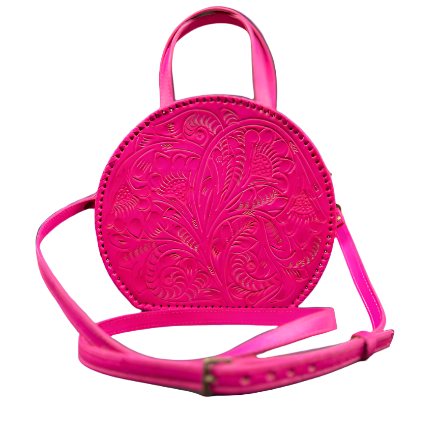 The Dixie | Hand-Tooled Leather Canteen Handbag