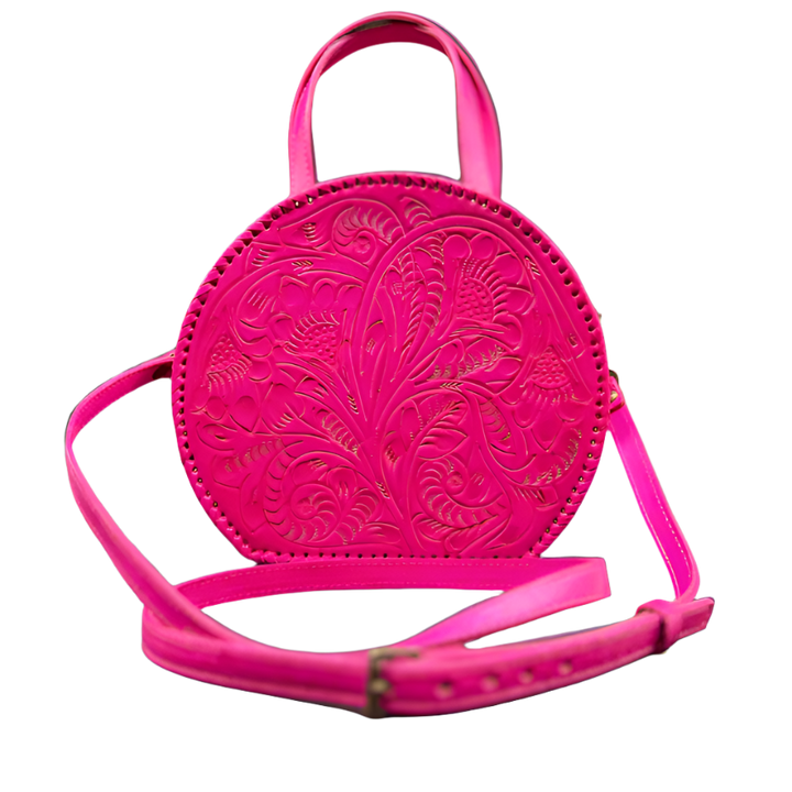 The Dixie | Hand-Tooled Leather Canteen Handbag