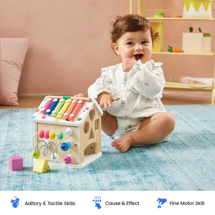 Tiny Land® Cottage Activity Cube - Rainbow from KADOU Boutique