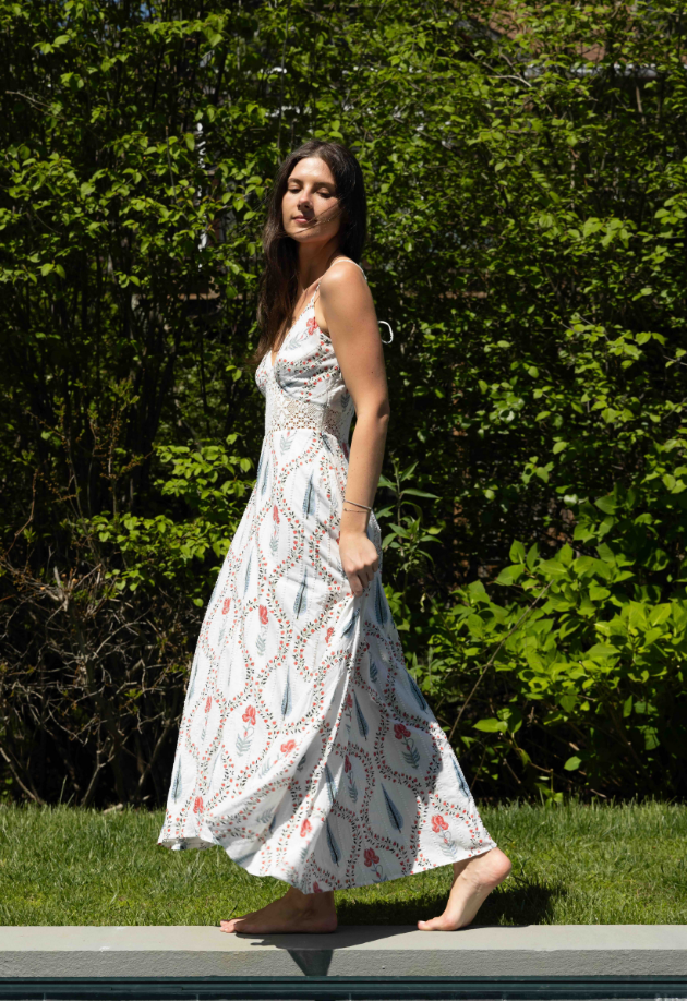 Isabella Dress in Vinyard Floral from KADOU Boutique