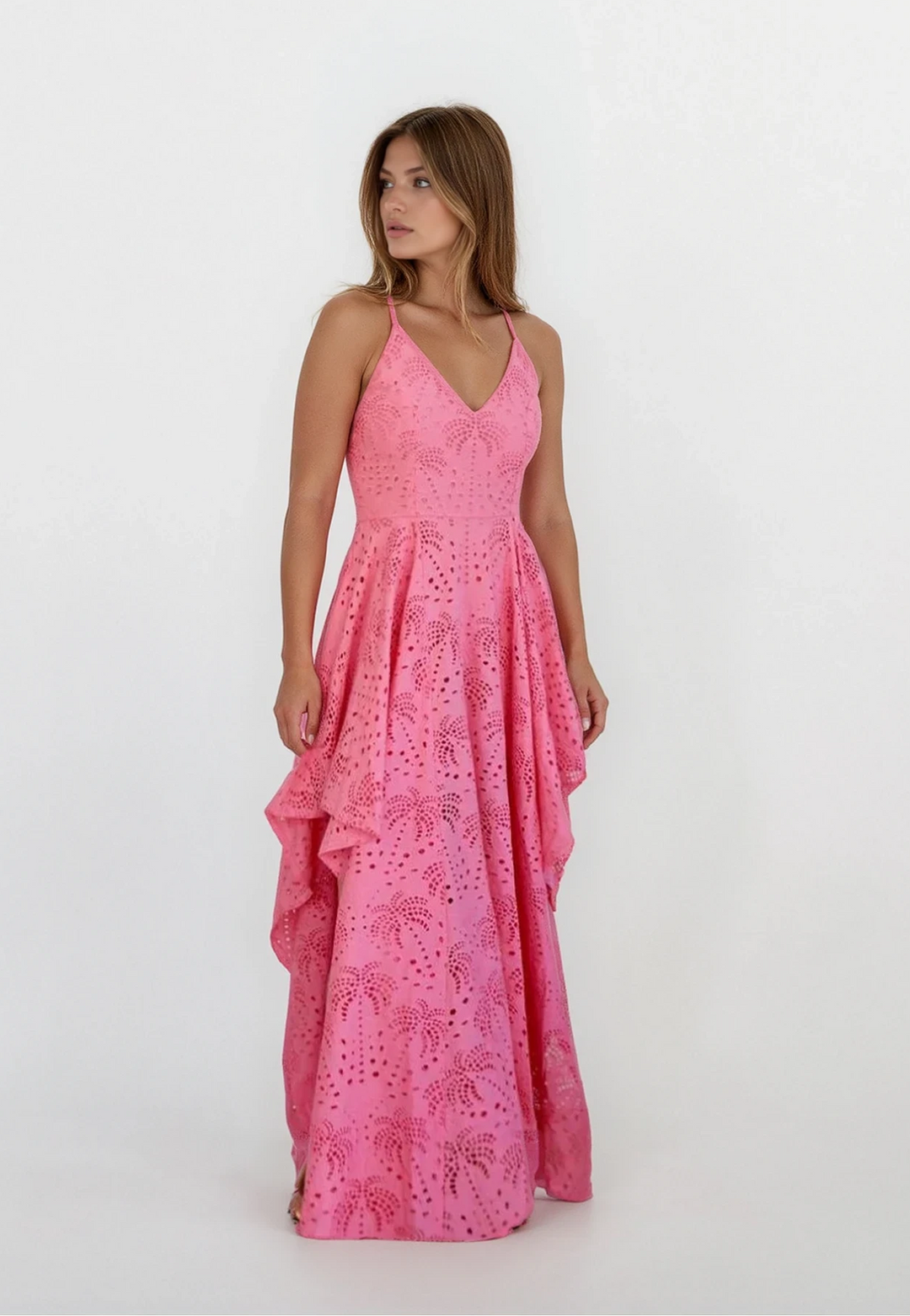light pink eyelet dress Cute Pink Floral Eyelet Mini Dress | Trendy Women's Dress