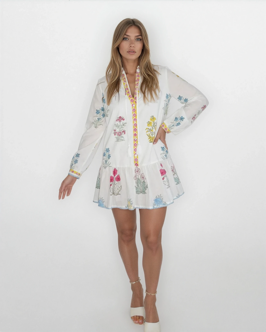 Carrie Mixed Print Floral Dress from KADOU Boutique