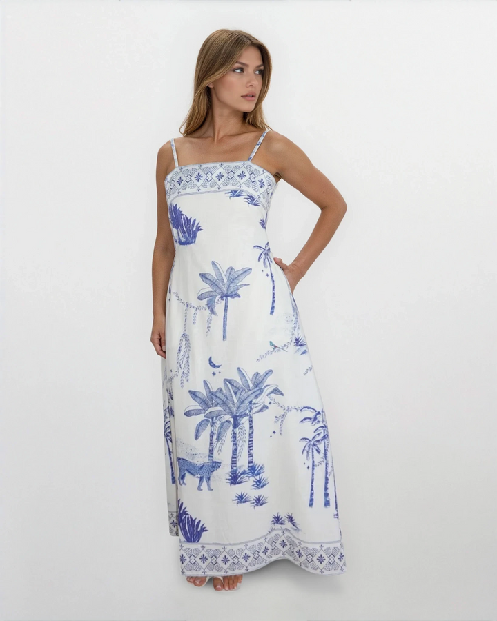 Lydia Tube Dress in Sahara Print