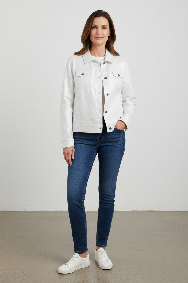 Linen Blend Foil Jacket by 4453166 Canada