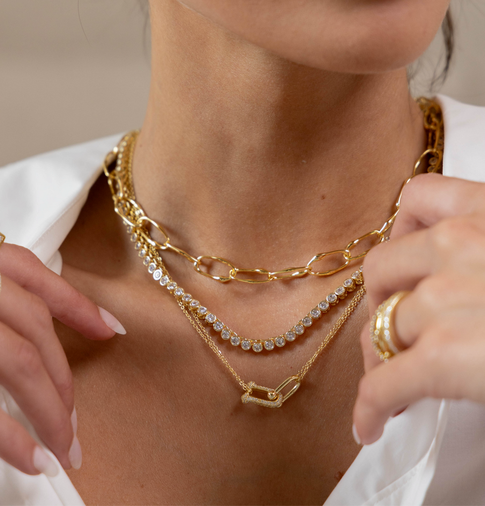 U Link Pave Necklace from KADOU Boutique