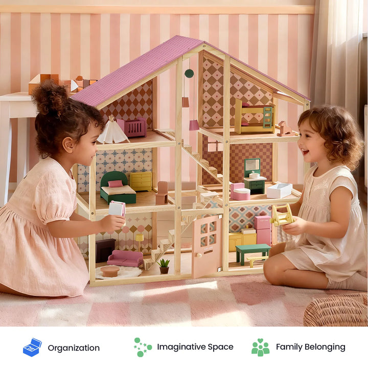 Tiny Land® Sweetwood Dollhouse without Dolls